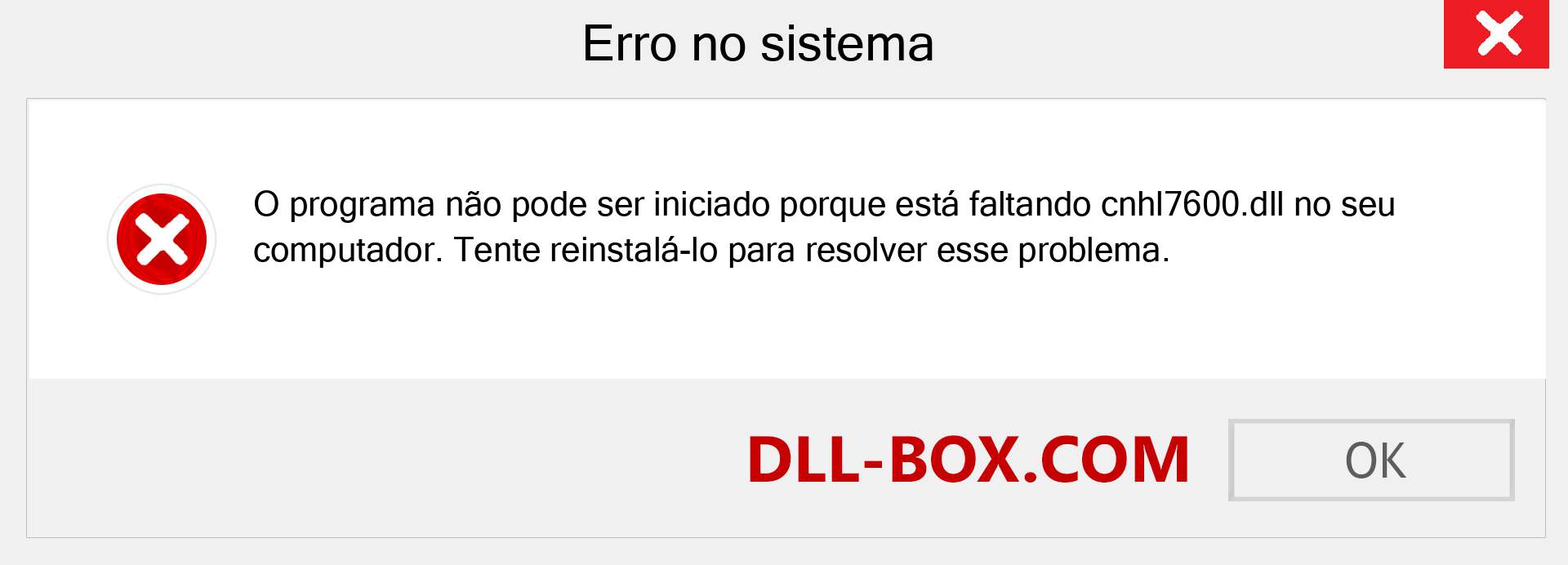 Arquivo cnhl7600.dll ausente ?. Download para Windows 7, 8, 10 - Correção de erro ausente cnhl7600 dll no Windows, fotos, imagens